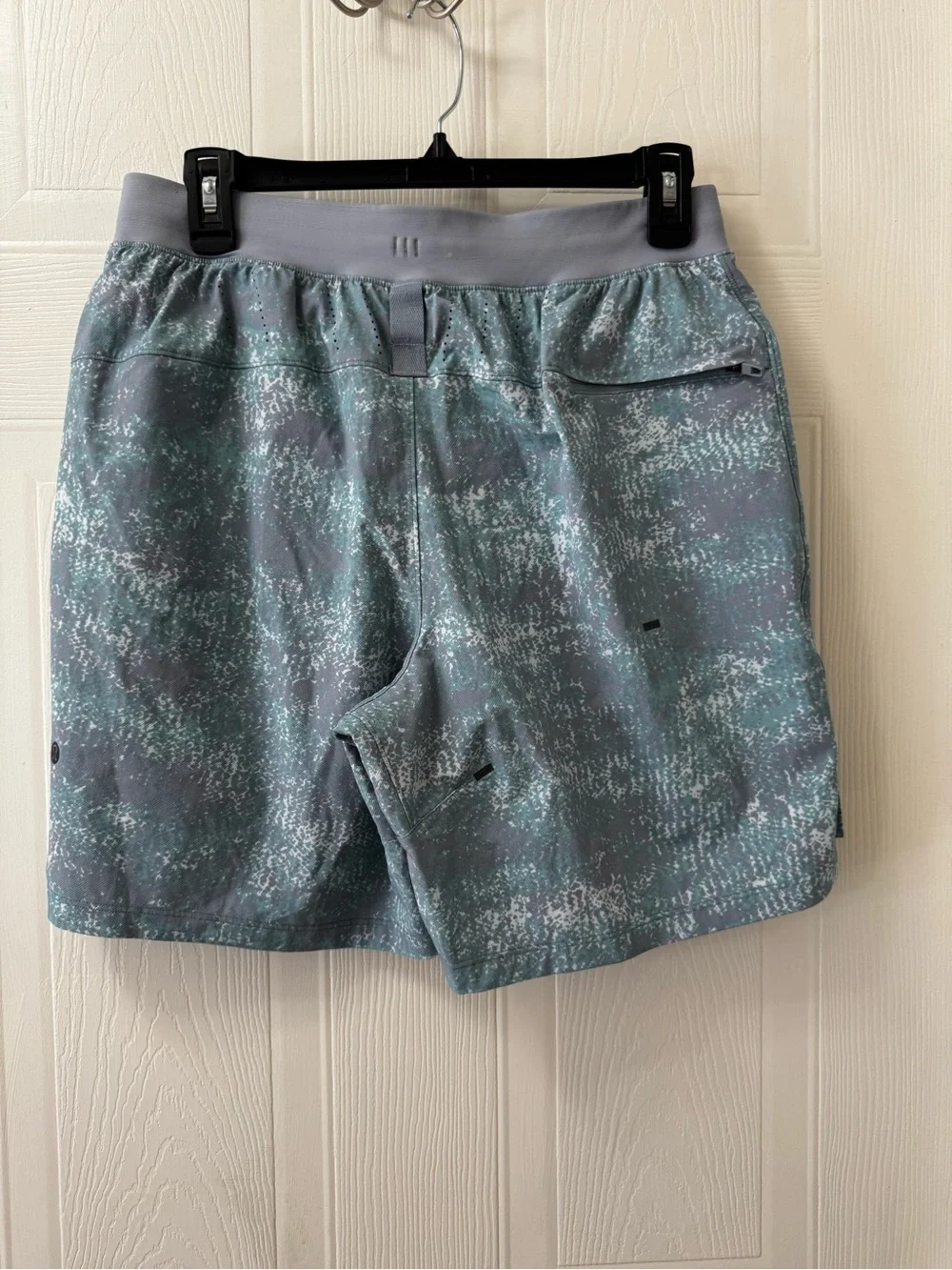 lululemon athletica Gray Teal Patterned Swim Hybrids